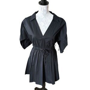 Cinq a Sept Poplin Lennon Dress Womens Navy Blue NWT